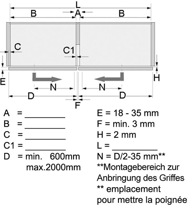 Actual product image Effegibrevetti Sliding door fittings PLANO, Forslide, flush with the front