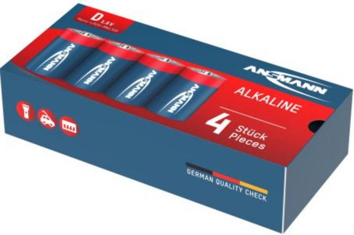 Actual product image Ansmann Mono (D) Battery Alkaline Manga (4 pcs., D, 1300 mAh)