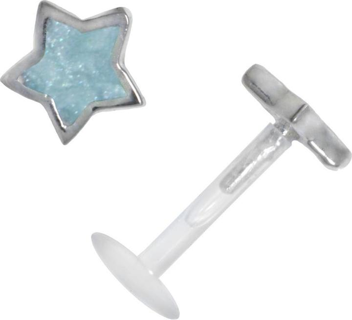 Produktbild Bijouteria Piercing für Lippe/Tragus (Bioplast, Silber 925, Email)