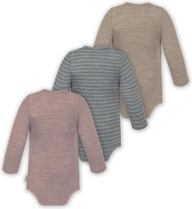 Immagine prodotto Normani Confezione da 3 pezzi di body a maniche lunghe in merino per bambino e bambina - 9355 (86)