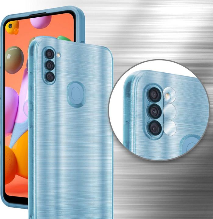 Produktbild Cadorabo Hülle für Samsung Galaxy A11 / M11 im TPU Brushed Kameraschutz LM160 Style (Samsung Galaxy A11, Samsung Galaxy M11)