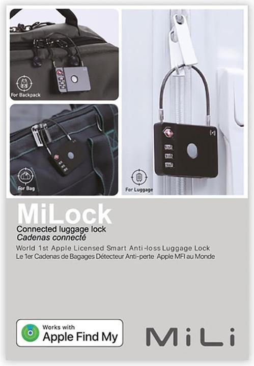 Actual product image Mili MiLock, luggage finder and lock (iOS, Apple, iPadOS)