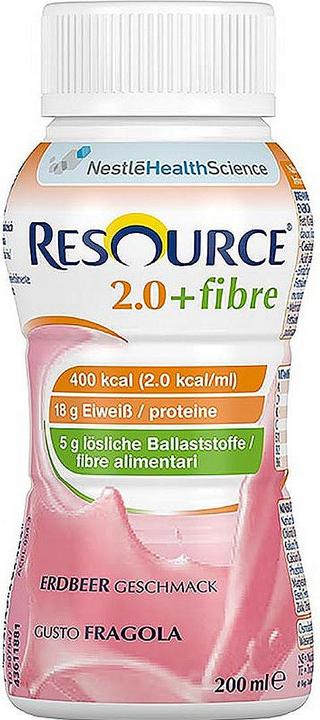Produktbild Resource 2.0+Fibre Drink Erdbeer (Erdbeere, 4 x)