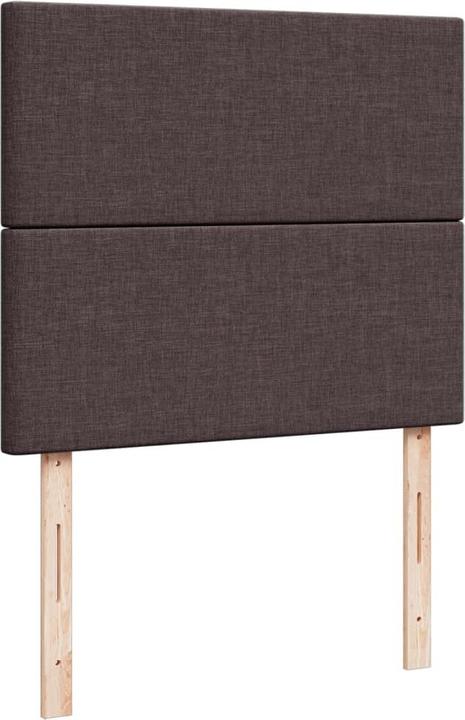 Produktbild VidaXL Boxspringbett Polsterbett Bett mit Matratze Dunkelbraun 120x190cm Stoff (120 x 190 cm)