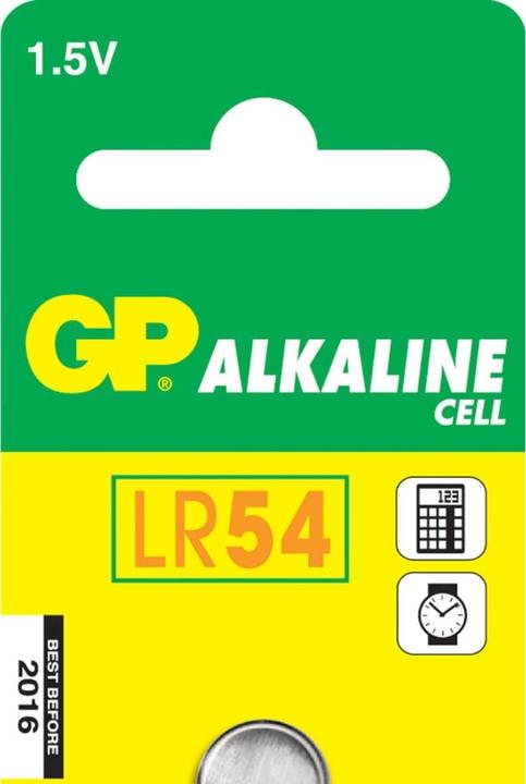 Produktbild GP Batteries GP Knopfzelle Alkaline LR54 1.5V, 1 Stk (1 Stk., AG10, 44 mAh)