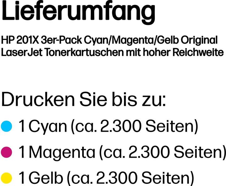 Produktbild HP 201X Tri-Pack (M, C, Y)