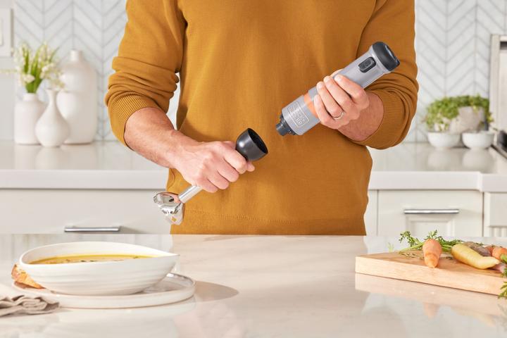 Actual product image Black & Decker Hand Blender BCKM1016KSG-QW Grey, 7-part