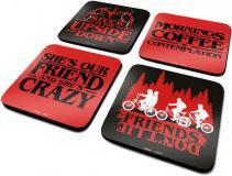 Actual product image Pyramid Stranger Things - Sentence (4 x, Glass coaster)