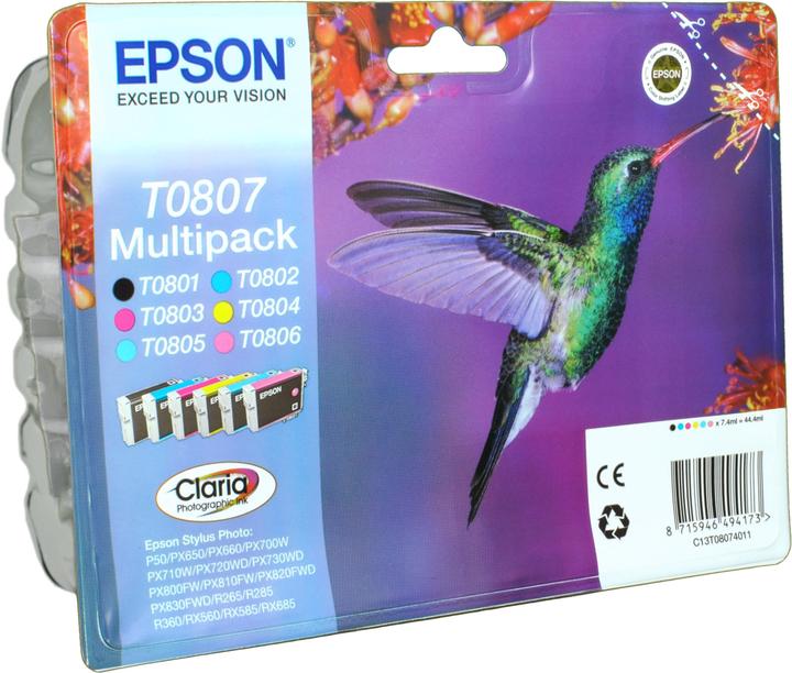 Actual product image Epson T0807 Claria Photographic (M, LM, LC, FC, C, Y)