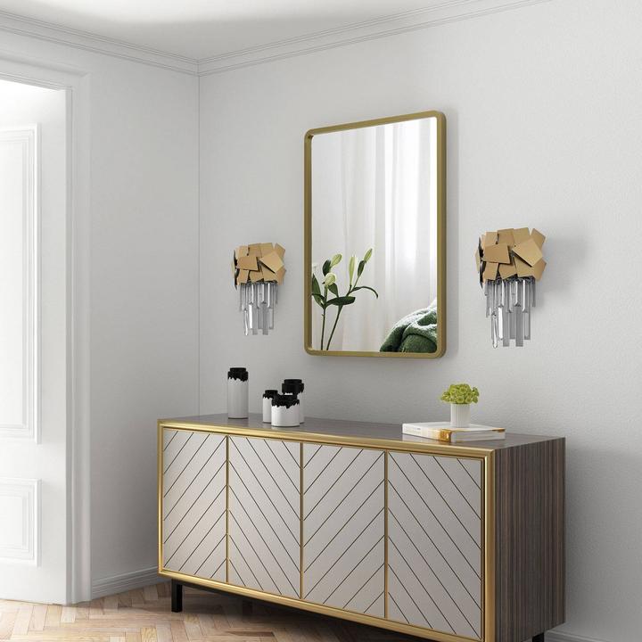 Produktbild Lucande Miraia Kristall-Wandleuchte, gold (G9)