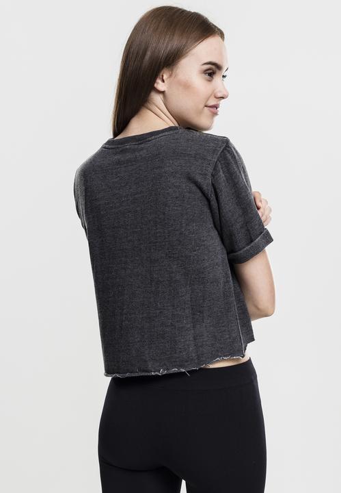 Immagine prodotto Urban Classics Girocollo a maniche corte cropped burnout da donna (S)