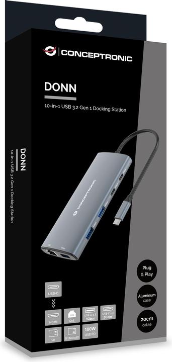 Actual product image Conceptronic USB Typ-C auf HDMI/USB 3.0/ USB Typ-C (USB-C, 1 Ports)