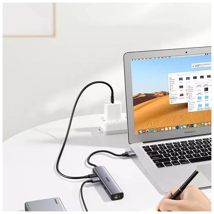 Immagine prodotto Ugreen Gigabit Ethernet Adapter Hub mit USB PD (USB-C, 4 Porti)