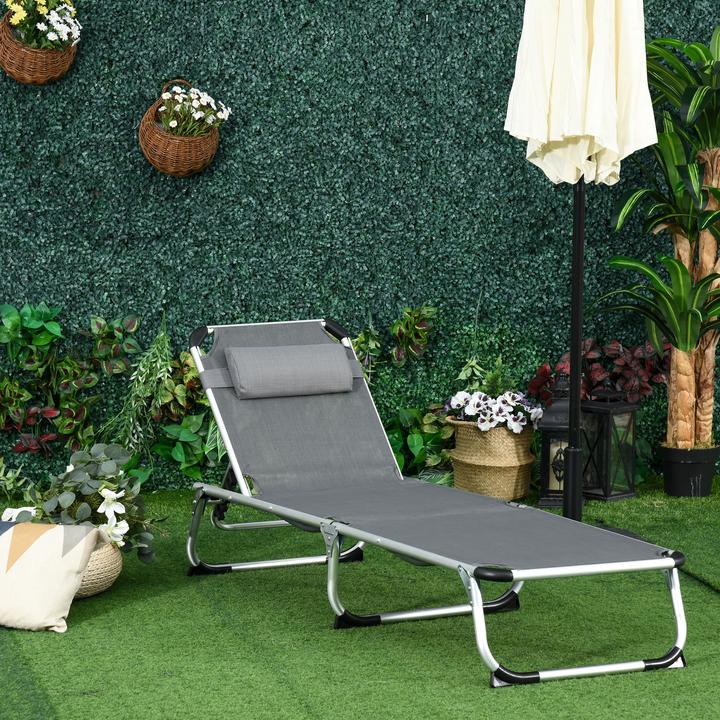 Actual product image Outsunny Garden lounger 5-stage adjustable (80 cm)
