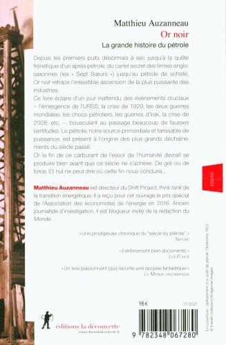 Produktbild Or noir : la grande histoire du pétrole (Französisch, Auzanneau Matthieu, 2021)