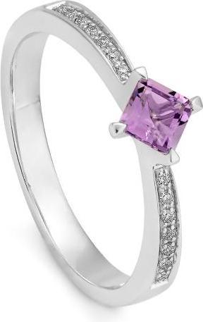 Produktbild Breuning RING - E.AMETHYST/Brill. 0,068 Ct. H/si (52, 750/18 K Gold)