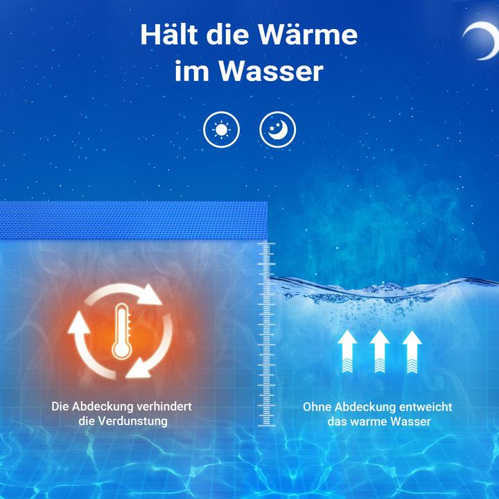 Image du produit Wiltec Pool Solarfolie 4x6m Poolabdeckung Solarplane Poolheizung 120µ
