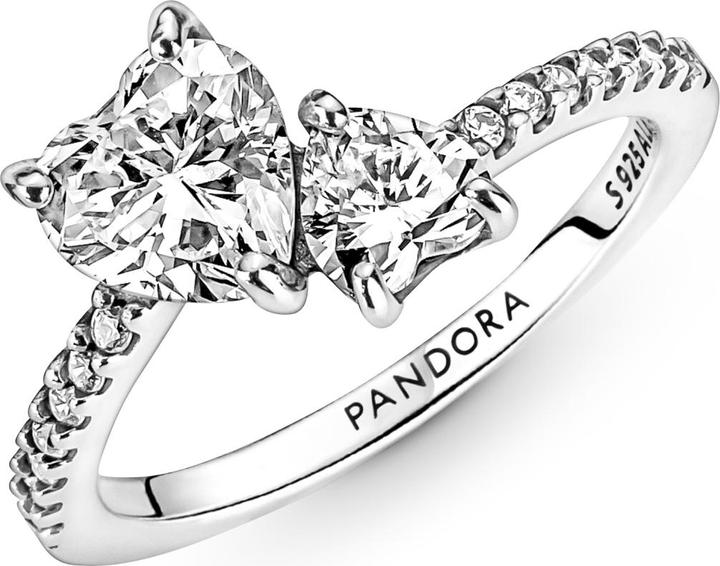 Actual product image Pandora Ring sparkling hearts (56, 925 Silver)