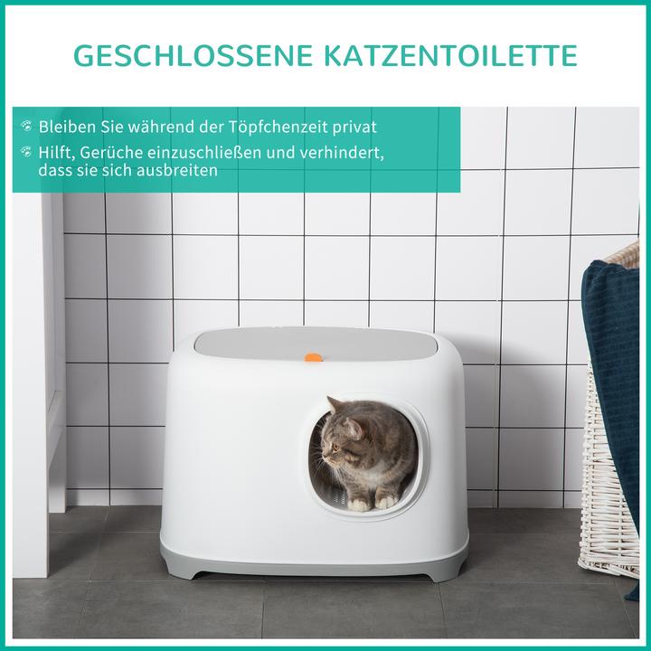 Immagine prodotto PawHut Lettiera per gatti dal design compatto (Lettiera per gatti chiusa)