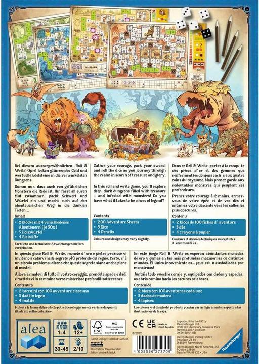 Actual product image Ravensburger Dungeons, Dice and Danger (Spanish, French, Italian, German, Multilingual)