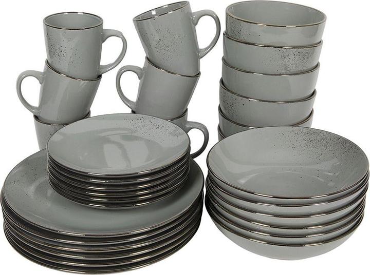 Image du produit Tavola Set de vaisselle 30 pièces Lucca gris (30 pièce(s))