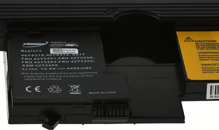 Produktbild AccuCell Akku Lenovo Thinkpad X60 Tablet PC Serie (4400 mAh)