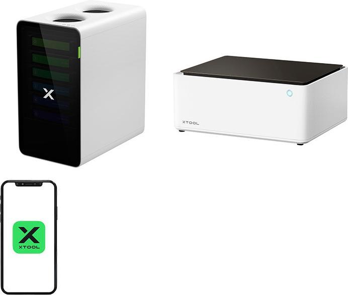 XTool 2-in-1 M1 10W laser engraving machine + SafetyPro™ AP2 Smoke Purifier