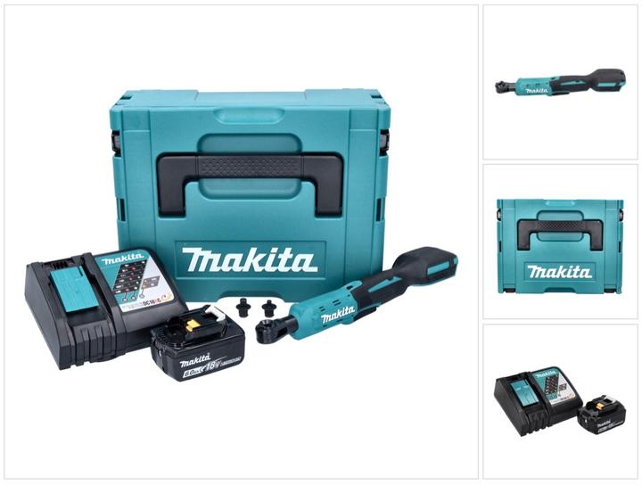 Actual product image Makita PWR 180 RG1J Battery ratchet screwdriver 18 V 47.5 Nm 1/4" 3/8" + 1x battery 6.0 Ah + charger + Mak (1/4")