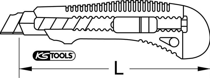 Actual product image KS Tools Standard universal snap-off blade knife. 150mm (Cutters)
