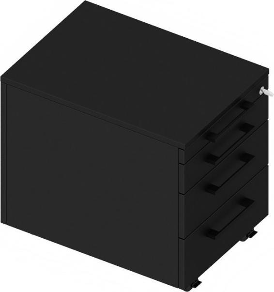 Image du produit Palmberg Caisson à roulettes Tiroirs ORGA PLUS noir