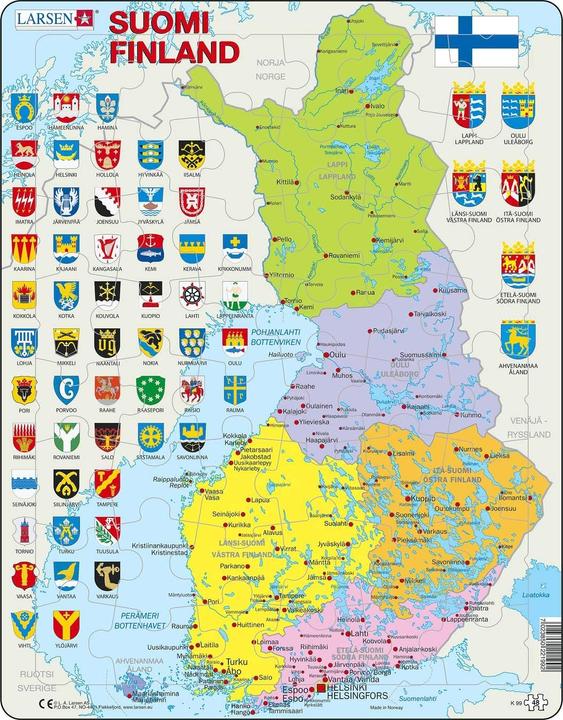 Produktbild Larsen Puzzle - Finnland (politisch) (48 Teile)