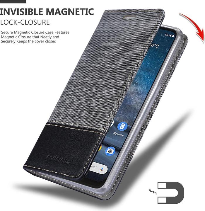 Produktbild Cadorabo Book Jeans Optik Cover (Nokia 8.3)