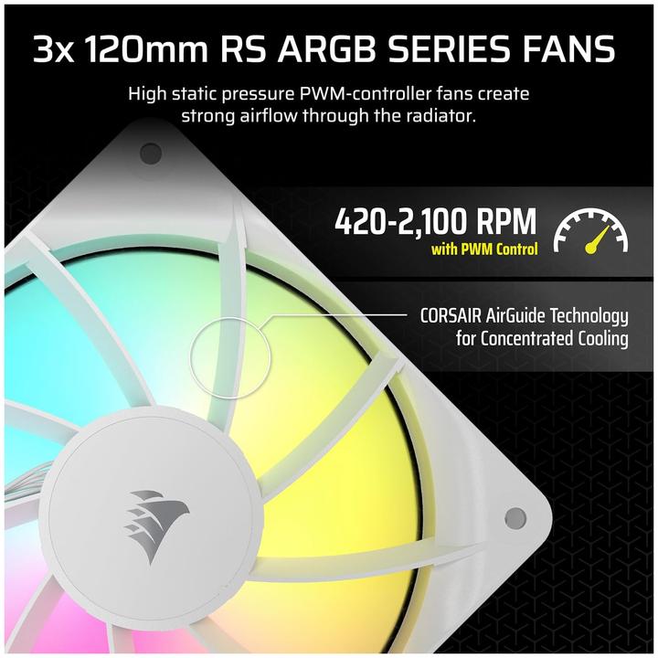 Actual product image Corsair NAUTILUS 360 ARGB White, 360mm Radiator, Liquid CPU Cooler