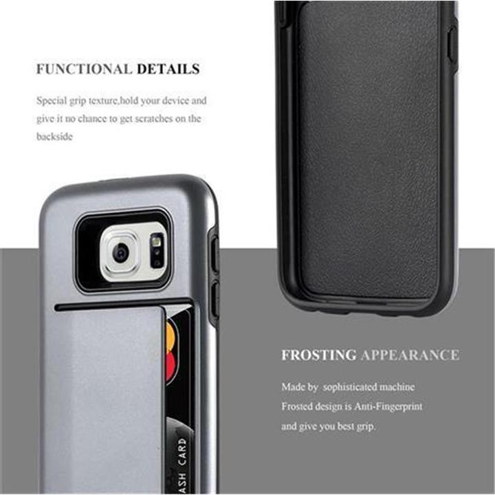 Image du produit Cadorabo Étui de protection hybride avec compartiment pour carte (Samsung Galaxy S6)