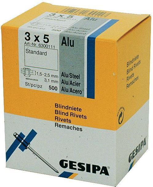 Image du produit Gesipa Rivets aveugles 4,0x 6 F Alu (500)