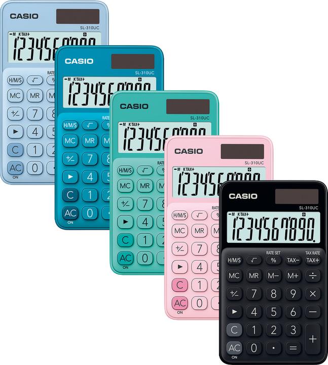 Produktbild Casio Taschenrechner SL310UCBU 10-stellig blau (Batterien)