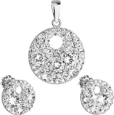 Evolution Group - Elegant jewelry set with crystals Preciosa 39148.1 (earrings. pendant)