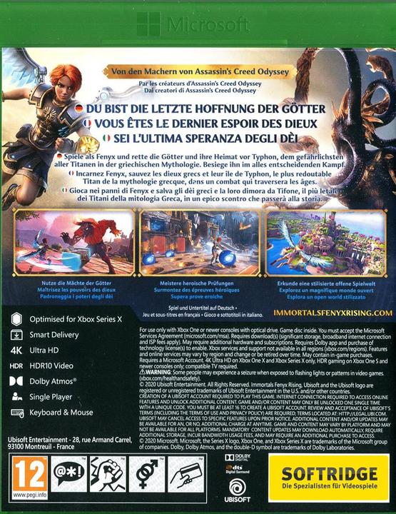 Actual product image Ubisoft Immortals Fenyx Rising (Xbox One X, Xbox Series X, Multilingual)