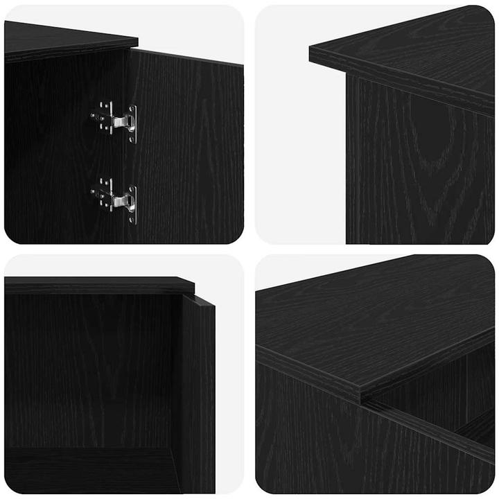 Produktbild VidaXL Empfangstheke Schwarz Eichen-Optik 180x50x103,5cm Holzwerkstoff