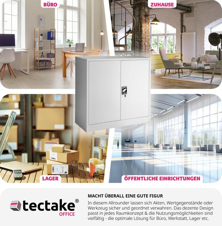 Actual product image tectake Filing cabinet with 3 shelves (90 x 40 x 90 cm)