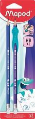 Actual product image Maped HB pencil with eraser and learning aid (HB, 2 x)