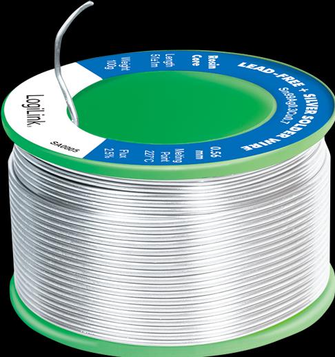 Actual product image LogiLink Solder wire Ø 0.56 mm (lead-free + silver), 0.7% copper, 100g Ro