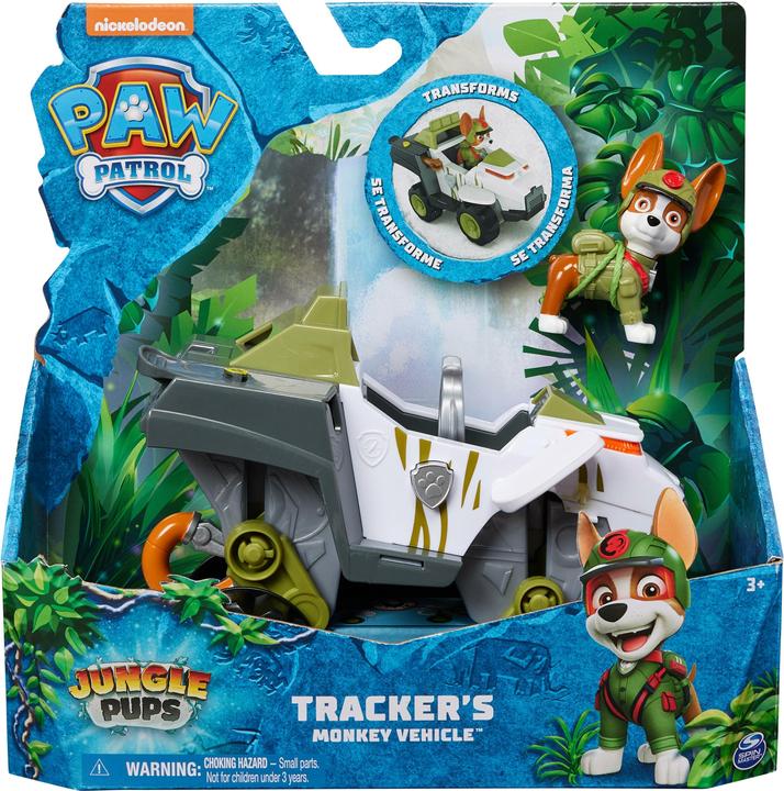 Image du produit Spin Master PAW Patrol Jungle Pups, Chase's Tiger Vehicle, Camion avec figurine articulée à collectionner, jouet