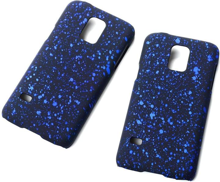 König Design Handy Hülle Schutz Case Bumper Etuis für Samsung Galaxy S5 Mini 3D Sterne Blau (Samsung Galaxy S5 Mini)