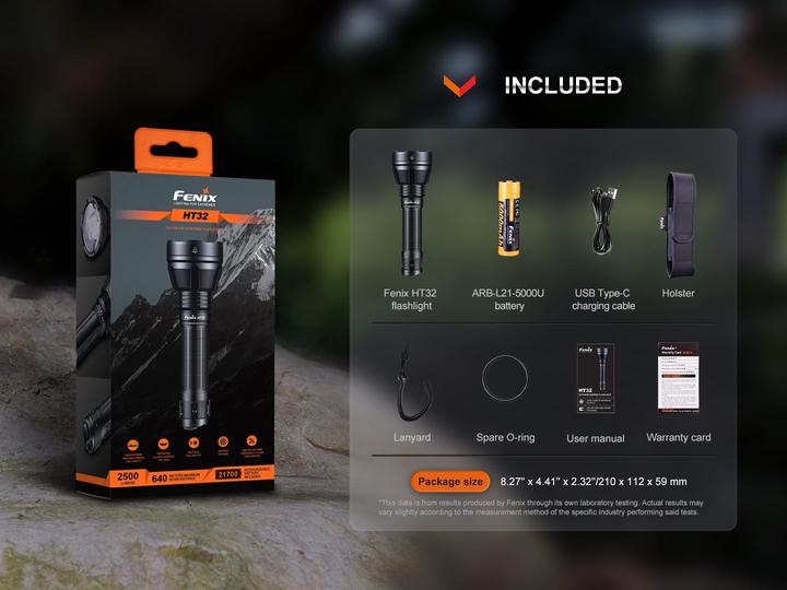 Actual product image Fenix HT32 (16 cm, 2500 lm)