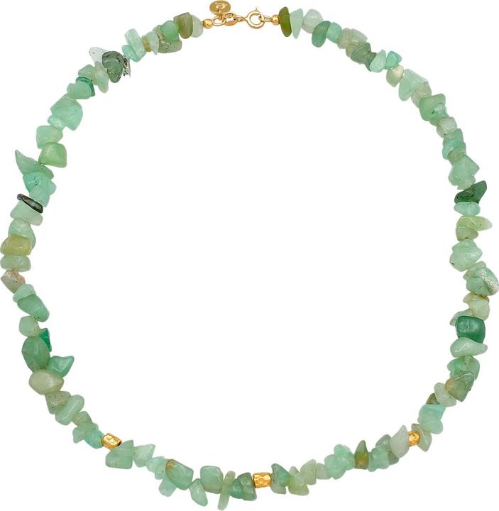 Elli PREMIUM Halskette Aventurin Choker 925 Silber vergoldet (Plastik, 925 Sterling Silber vergoldet, Aventurin, 40 cm)