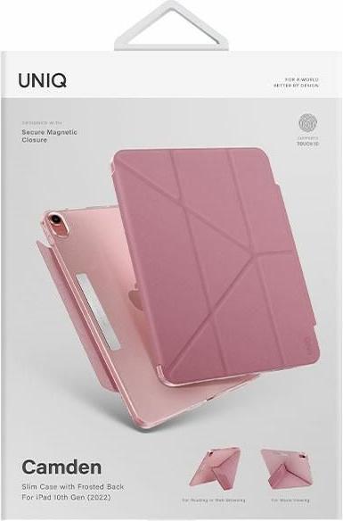 Produktbild Uniq etui Camden iPad 10 gen. (2022) różowy/rouge pink Antimicrobial (iPad 2022 (10. Gen))