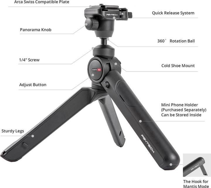 Produktbild Pgytech Mantispod 2.0 (Metall, Glas)