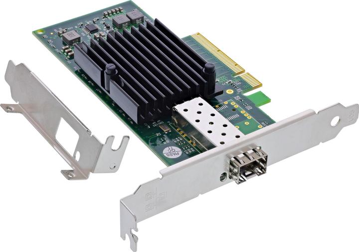 Actual product image InLine 10 Gigabit network card, 1x SFP+, PCIe x8, incl. low profile slot bracket (PCIe)