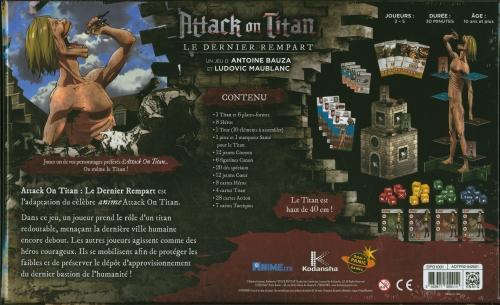 Actual product image Cryptozoic Entertainment Attack on Titan - French (French)